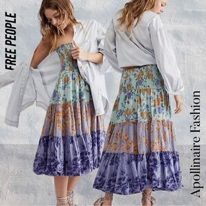 FREE PEOPLE BUBBLES ONLY CONVERTIBLE SKIRT DRESS NEW VARIOUS SIZES BLUE …